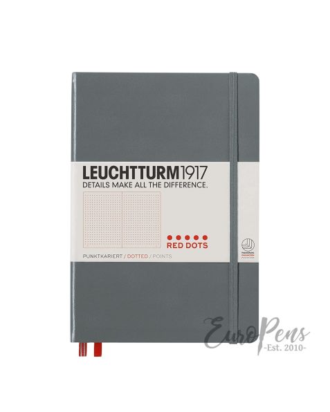 Leuchtturm1917 Notebook (A5) Red Dots - Anthracite