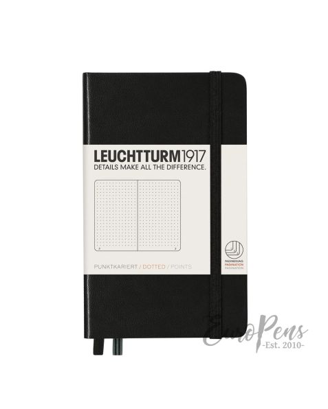 Leuchtturm1917 Notebook (A6) Pocket Classic Hardcover - Black - Dotted