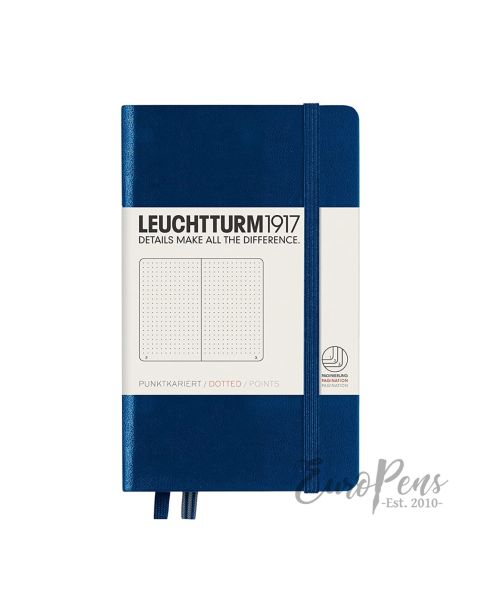 Leuchtturm1917 Notebook (A6) Pocket Classic Hardcover - Navy - Dotted