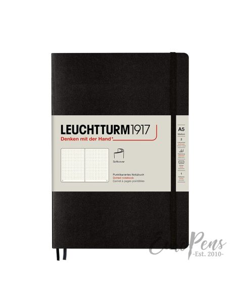Leuchtturm1917 Notebook (A5) Medium Softcover - Black Dotted
