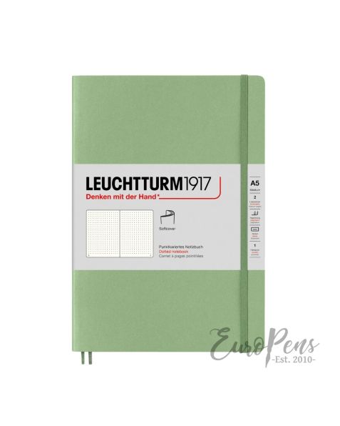 Leuchtturm1917 Notebook (A5) Medium Softcover - Sage Green - Dotted
