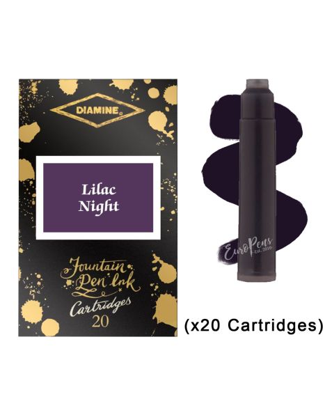 Diamine - Anniversary Ink Cartridges - Lilac Night (20 Pack)