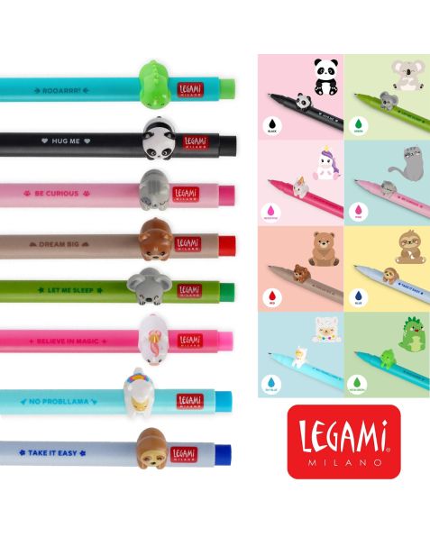 Legami Gel Pens - Lovely Friends Collection - All Cute Designs Available! 
