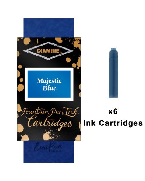 Diamine Ink Cartridges - 6 pack-Majestic Blue