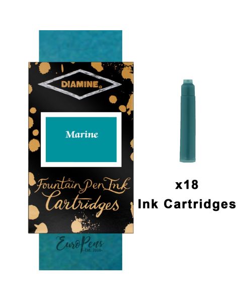 Diamine Ink Cartridges - 18pack-Marine