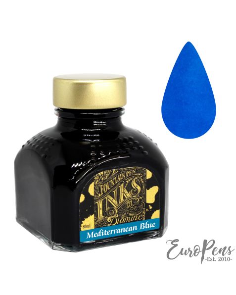 Diamine 80ml Bottled Ink - Mediterranean Blue