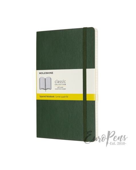 Moleskine Notebook - Large (A5) Softcover - Myrtle Green - Squared