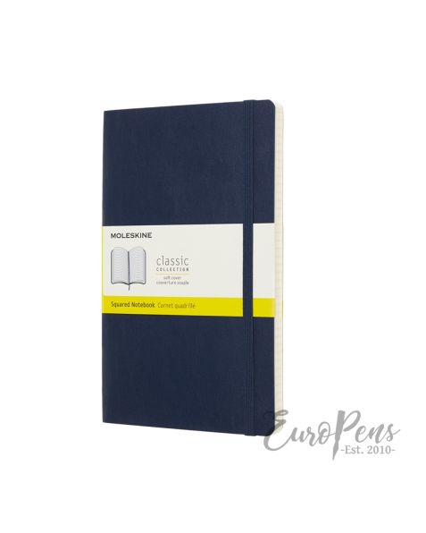 Moleskine Notebook - Large (A5) Softcover - Sapphire Blue - Squared
