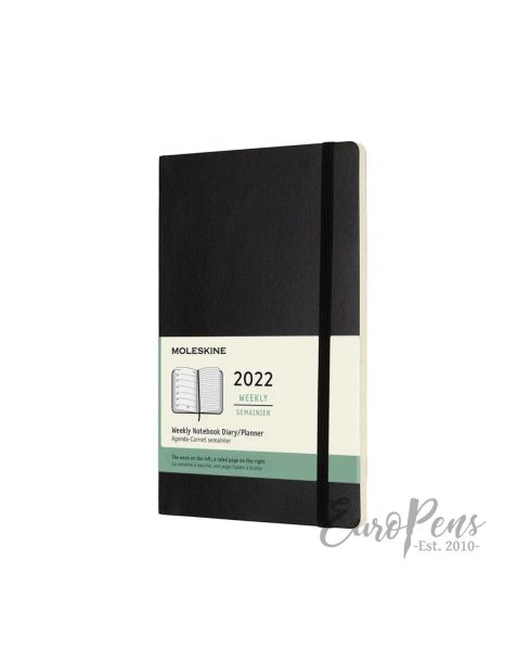 Moleskine Weekly Notebook - 2022 - 12 Month - Large (A5) Softcover - Black