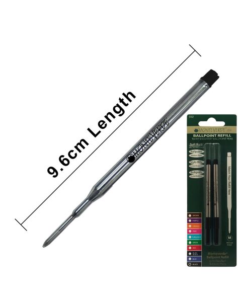 Monteverde (S13) Soft Roll Refills for Sheaffer Ballpoint Pens - (2 Pack)