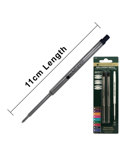 Monteverde (W13) Soft Roll Refills for Waterman Ballpoint Pens - (2 Pack)