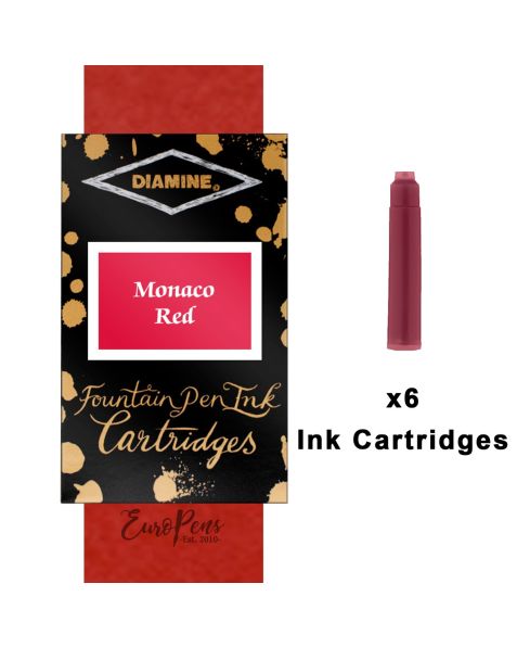Diamine Ink Cartridges - 6 pack-Monaco Red