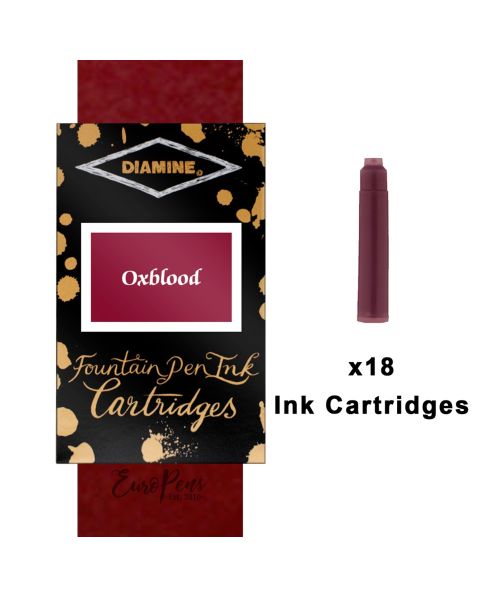 Diamine Ink Cartridges - 18pack-Oxblood