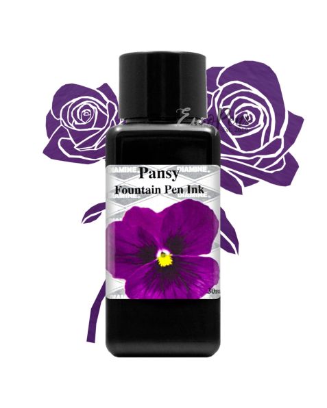 Diamine Flower Collection Fountain Pen Bottled Ink - 30ml - Pansy