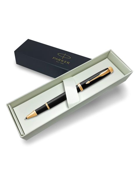 Parker IM Rollerball Pen - Black with Gold Trim