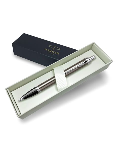 Parker IM Premium Ballpoint Pen - Dark Espresso with Chrome Trim