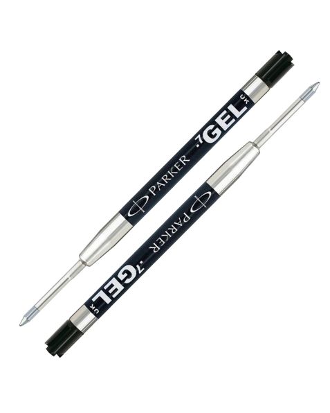 PARKER Medium Quink Gel Ballpoint Pen Refill: Black x2