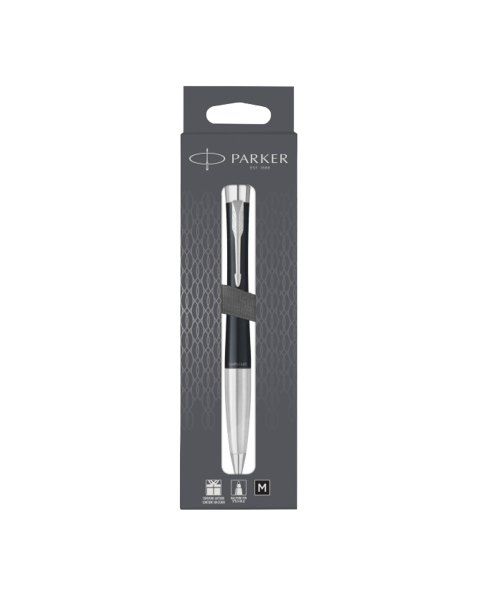 Parker Urban Ballpoint Pen - Black - Chrome Trim