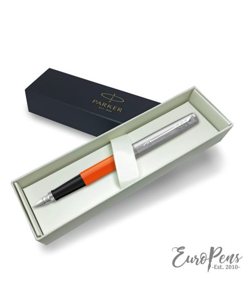 Parker Jotter - Original Classic Orange Fountain Pen - Medium Nib - Gift Boxed