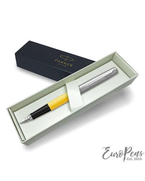 Parker Jotter - Original Classic Yellow Fountain Pen - Medium Nib - Gift Boxed