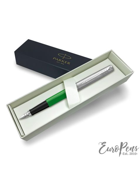 Parker Jotter - Original Classic Green Fountain Pen - Medium Nib - Gift Boxed