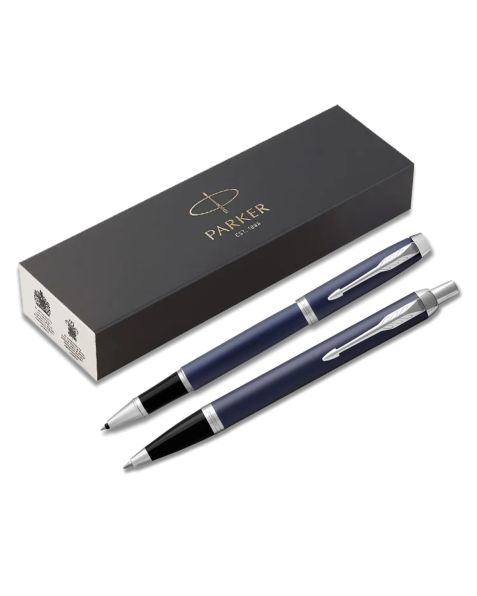 Parker Im Matte Blue Rollerball and Ballpoint  Set 