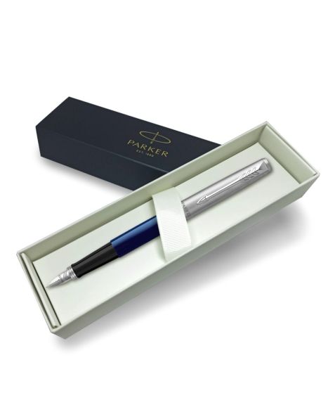 PARKER Jotter Original classic Navy Blue Fountain Pen Medium nib gift boxed