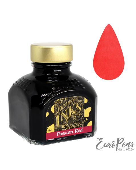 Diamine 80ml Bottled Ink - Passion Red