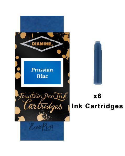 Diamine Ink Cartridges - 6 pack-Prussian Blue