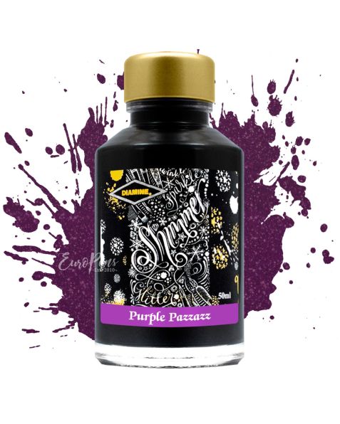 Diamine Shimmering Fountain Pen Bottled Ink - 50ml - Purple Pazzazz