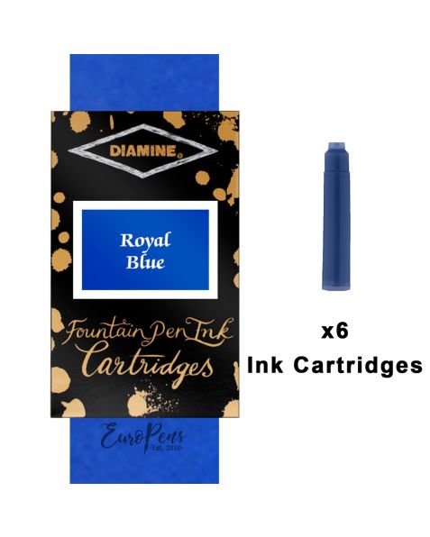 Diamine Ink Cartridges - 6 pack-Royal Blue