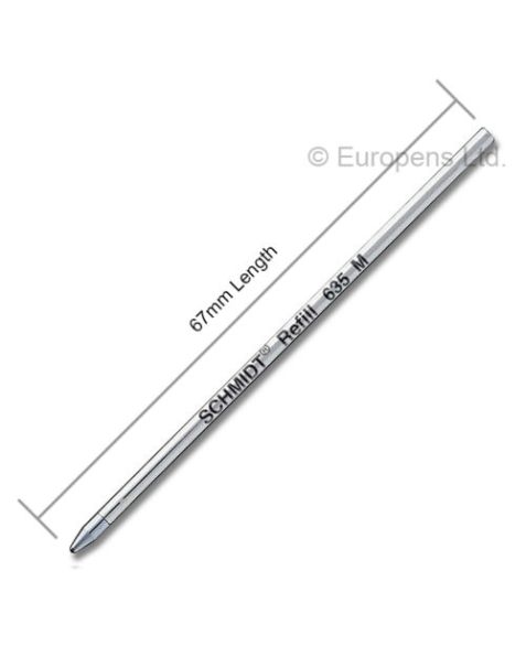 Schmidt D1 Mini Ballpoint Pen Refill - Blue - Medium (S635)