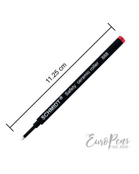 Schmidt 888M  Standard Rollerball Pen Refill - Medium - Red