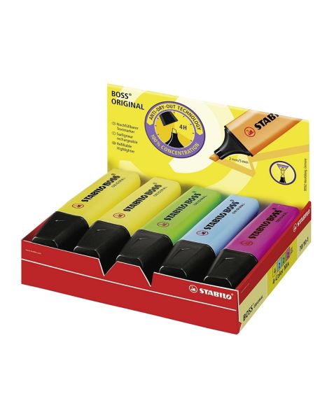 STABILO® Boss Original Pastel - Highlighter - Wallet of 10 colours