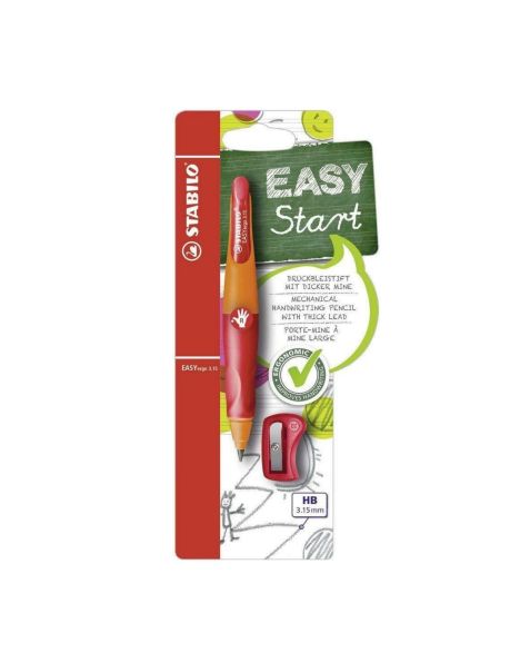 STABILO® EASYergo 3.15 - Handwriting Pencil - Orange/Red - Right-Handed