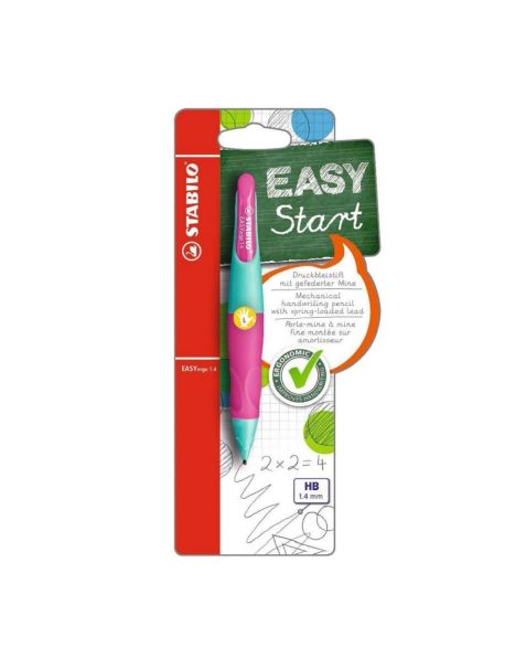 STABILO® EASYergo1.4 - Handwriting Pencil - Neon Turquoise/Pink - Left-Handed