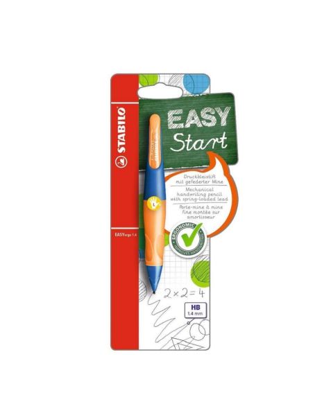 STABILO® EASYergo - 1.4 Left Handed Handwriting Pencil - Ultramarine/Neon Orange