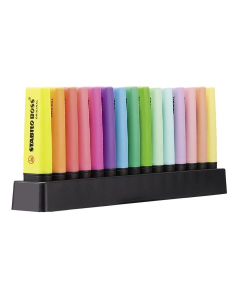 STABILO® Boss Original - Highlighter - Wallet of/ Desk Set of 15 colours