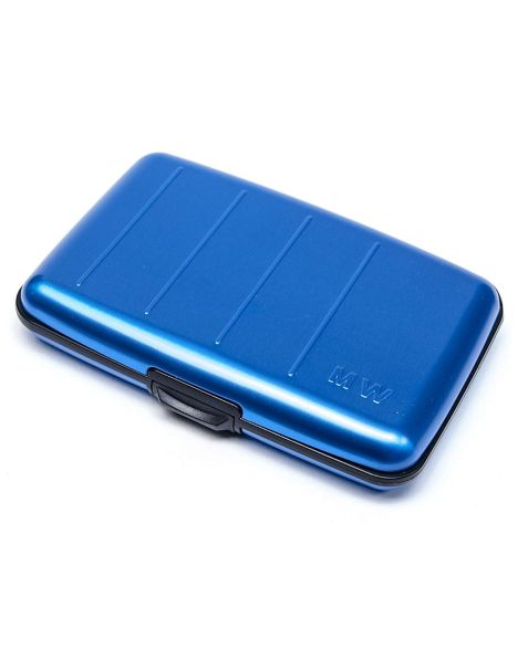 Aluminum Metafun RFID Blocking Wallet / Credit Card Holder [5 Slots | - Blue