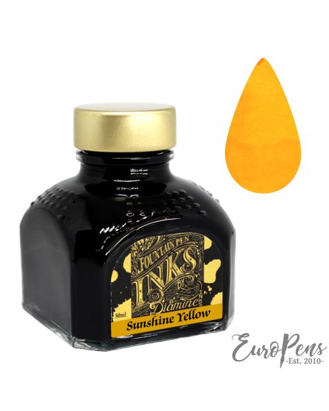 Diamine 80ml Bottled Ink - Sunshine Yellow