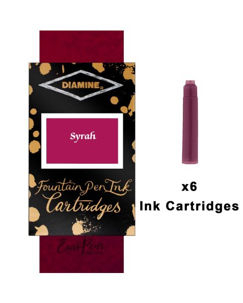 Diamine Ink Cartridges - 6 pack-Syrah