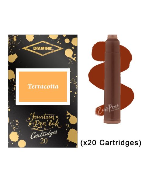 Diamine - Anniversary Ink Cartridges - Terracotta Orange (20 Pack)