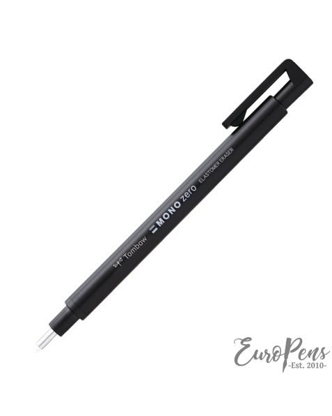 Tombow Mono Zero Eraser - Black Barrel Slim -  Round Tip