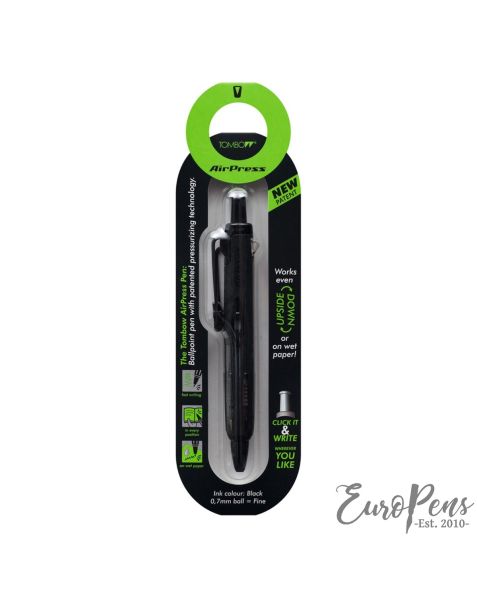 Tombow Airpress Ballpoint Pen - Black Metal