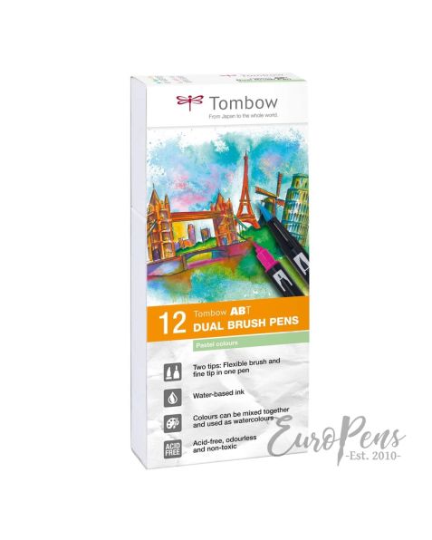 Tombow Dual Brush Pens - Pack Of 12 - Pastel