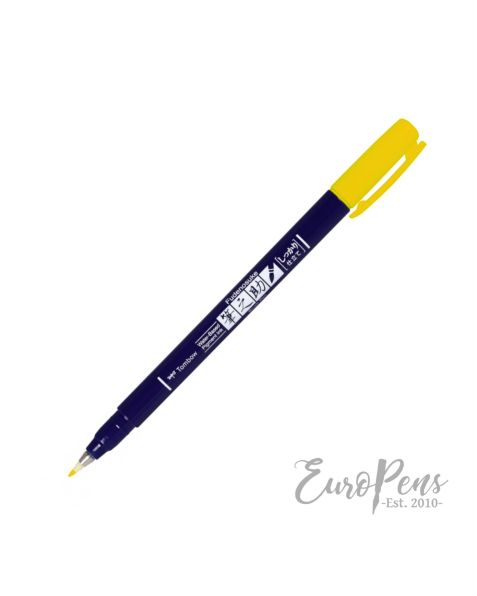 Tombow Fudenosuke Pen - Hard Tip - Yellow