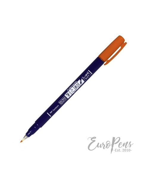 Tombow Fudenosuke Pen - Hard Tip - Orange