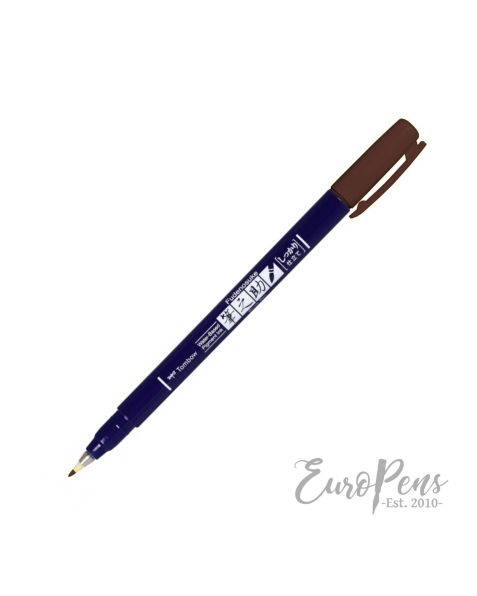 Tombow Fudenosuke Pen - Hard Tip - Brown