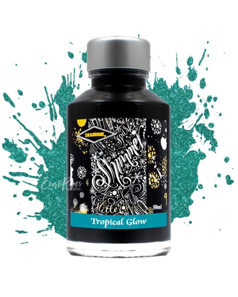 Diamine Shimmering Fountain Pen Bottled Ink - 50ml - Tropical Glow