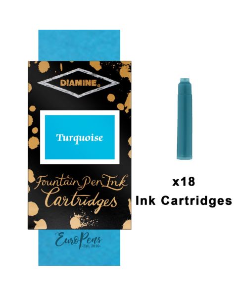 Diamine Ink Cartridges - 18pack-Turquoise